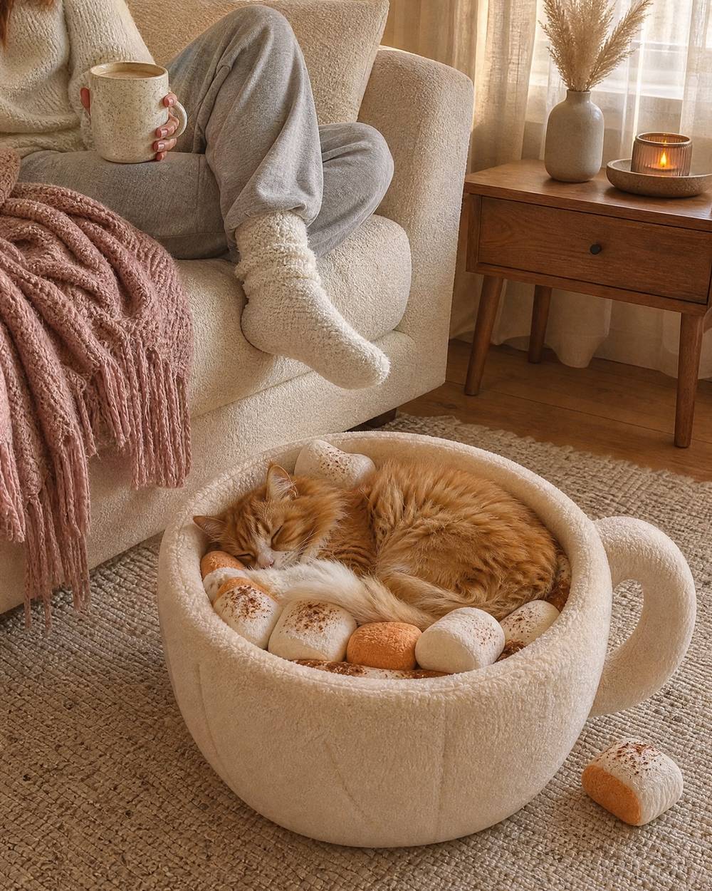 A cat asleep in the 30-Day Money Back Guarantee